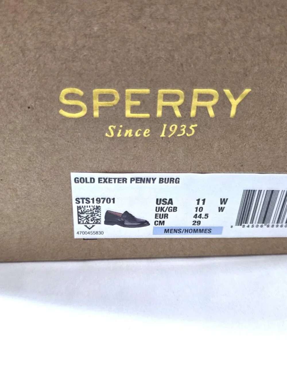 NWT Sperry Gold Exeter Burgundy Penny Loafers Size 11